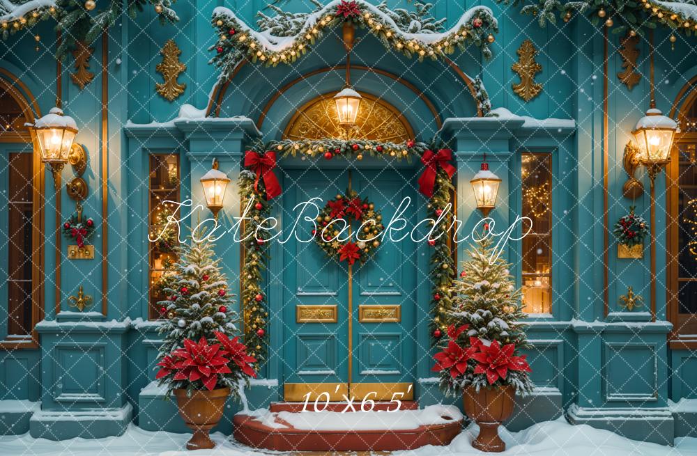 Kate Christmas Snow House Backdrop Designed by Emetselch - Kate Backdrop AU