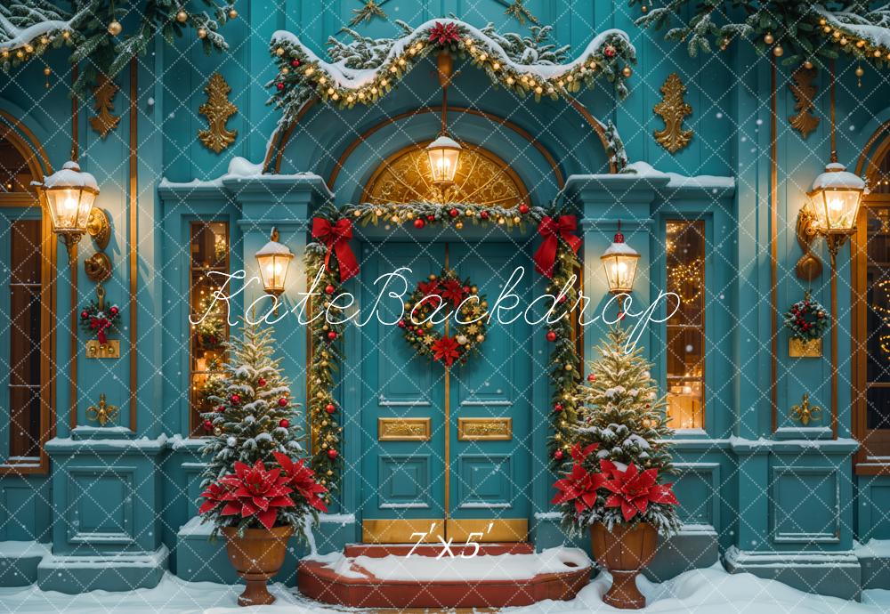 Kate Christmas Snow House Backdrop Designed by Emetselch - Kate Backdrop AU