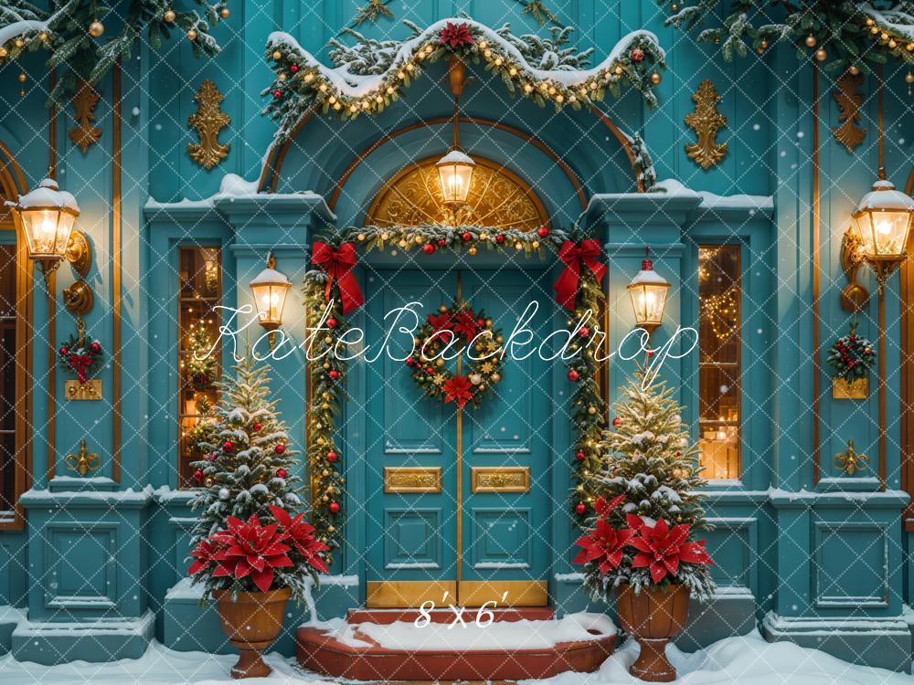 Kate Christmas Snow House Backdrop Designed by Emetselch - Kate Backdrop AU