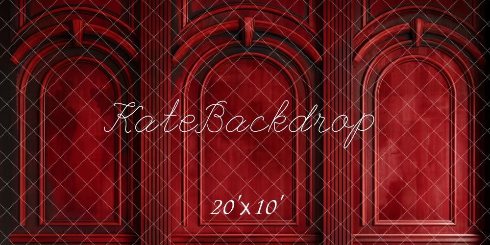Kate Dark Red Retro Arch Wall Backdrop Designed by Chain Photography - Kate Backdrop AU