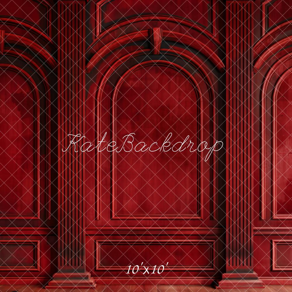 Kate Dark Red Retro Arch Wall Backdrop Designed by Chain Photography - Kate Backdrop AU