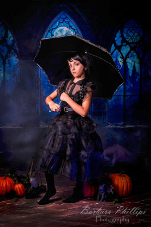 Kate Halloween Vintage Castle Midnight Backdrop Designed by Emetselch
