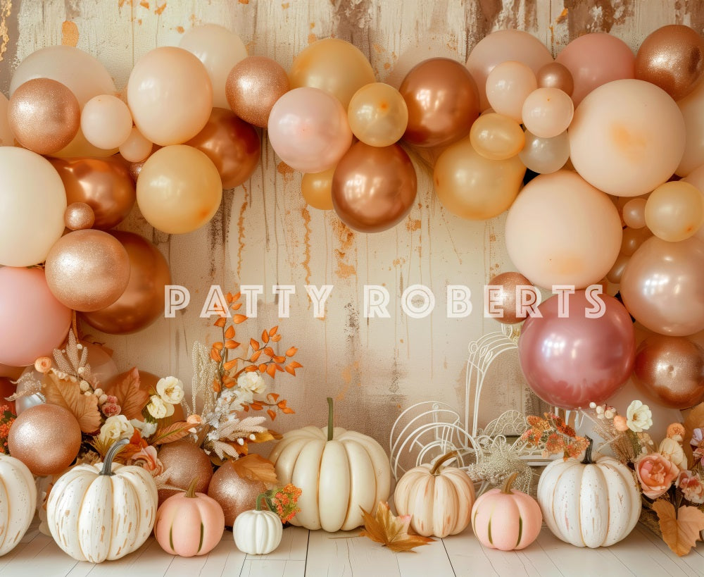 Kate Boho Fall Pumpkins Backdrop Designed by Patty Robert - Kate Backdrop AU