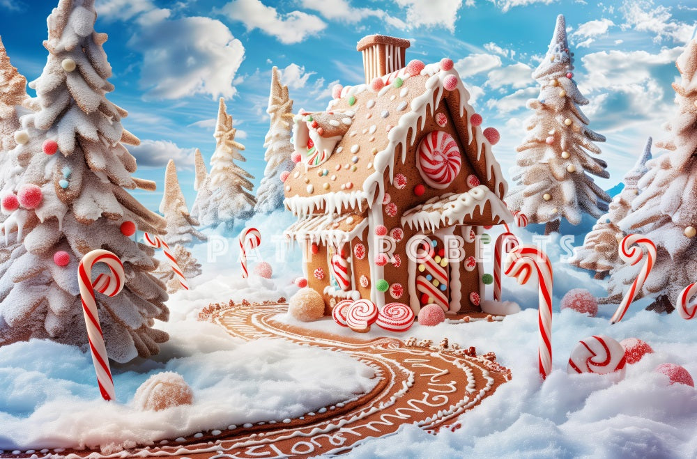 Kate Gingerbread Village Scene Backdrop Designed by Patty Robert - Kate Backdrop AU
