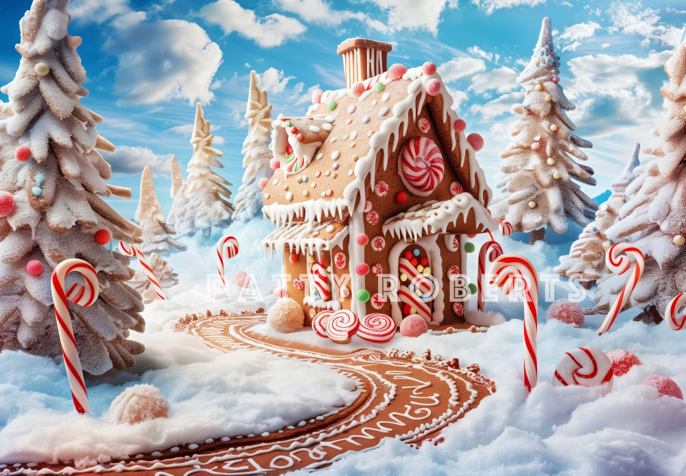Kate Gingerbread Village Scene Backdrop Designed by Patty Robert - Kate Backdrop AU