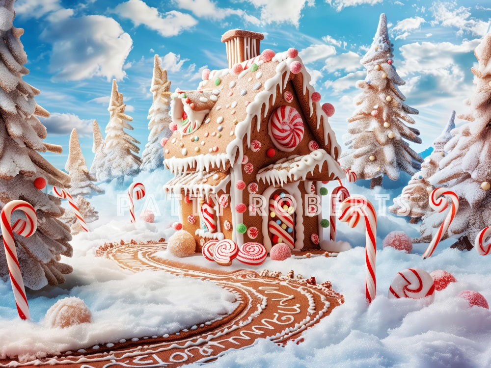 Kate Gingerbread Village Scene Backdrop Designed by Patty Robert - Kate Backdrop AU