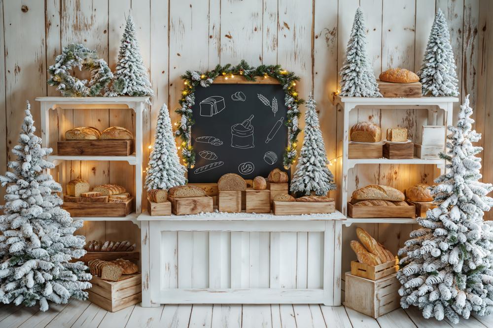 Kate Christmas Tree Bread Chalkboard Backdrop Designed by Emetselch - Kate Backdrop AU
