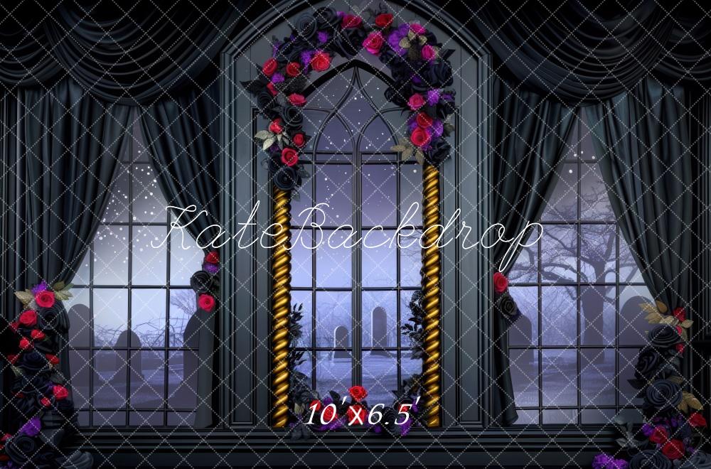 Kate Skeleton Room Arch Backdrop Halloween Designed by Mini MakeBelieve - Kate Backdrop AU