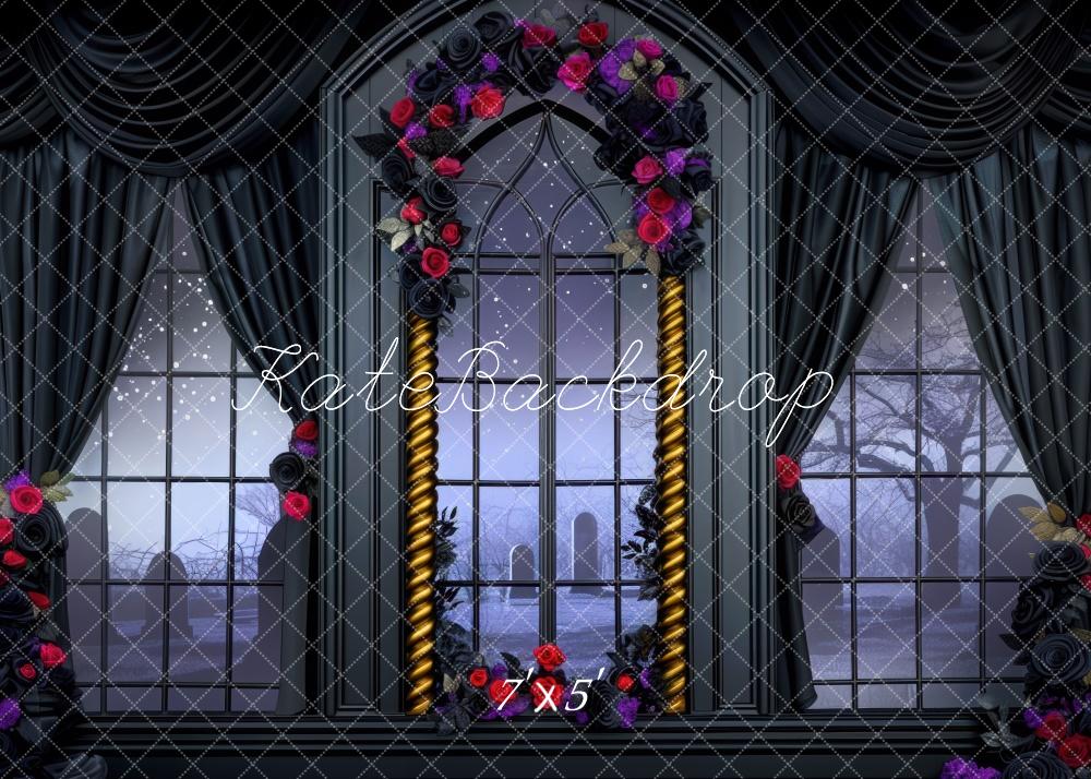 Kate Skeleton Room Arch Backdrop Halloween Designed by Mini MakeBelieve - Kate Backdrop AU