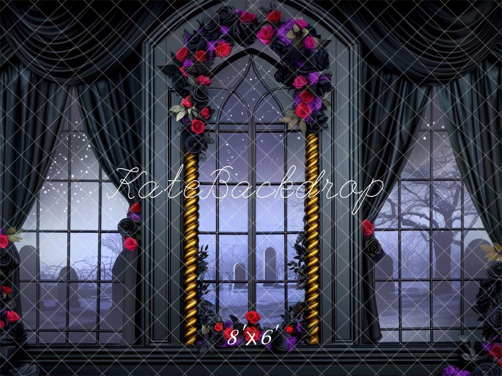 Kate Skeleton Room Arch Backdrop Halloween Designed by Mini MakeBelieve - Kate Backdrop AU
