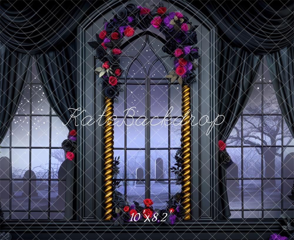Kate Skeleton Room Arch Backdrop Halloween Designed by Mini MakeBelieve - Kate Backdrop AU