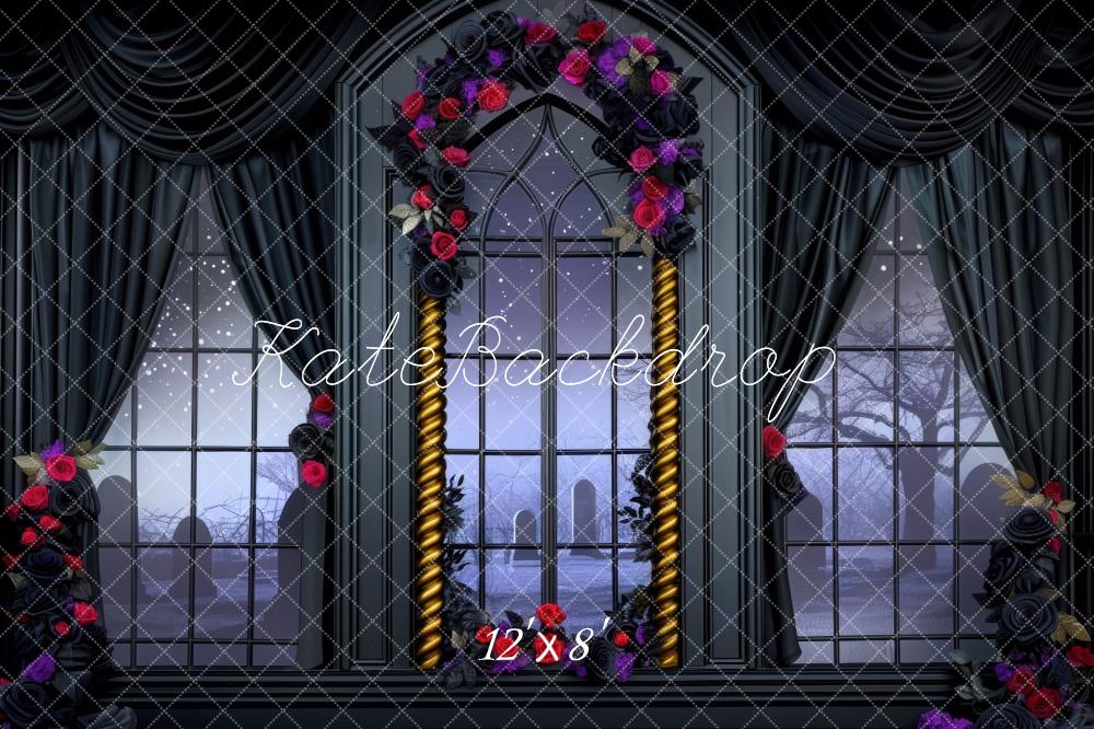 Kate Skeleton Room Arch Backdrop Halloween Designed by Mini MakeBelieve - Kate Backdrop AU