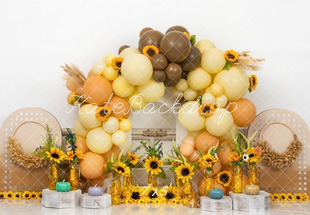 Kate Sunflower Cake Smash Backdrop Designed by Mini MakeBelieve - Kate Backdrop AU