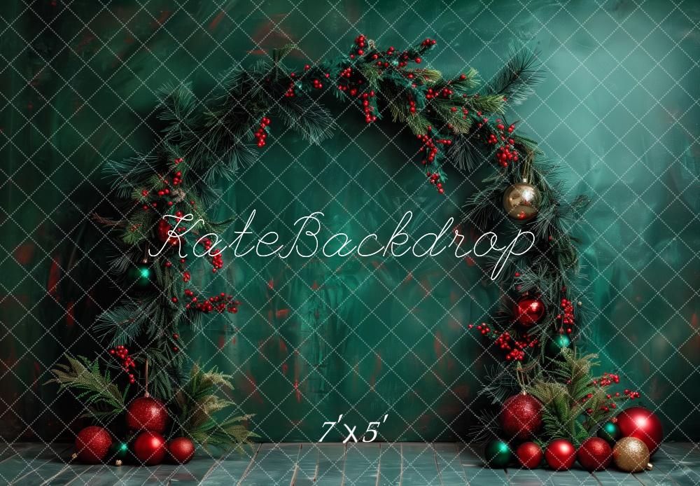 Kate Christmas Holiday Wreath Ornaments Backdrop Designed by Patty Robert - Kate Backdrop AU