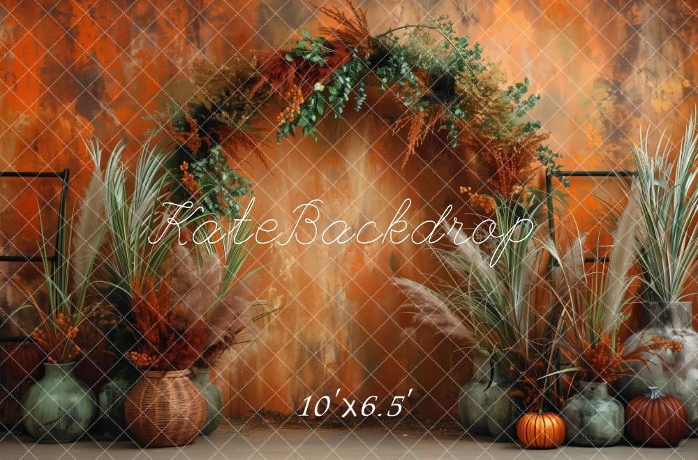 Kate Orange Autumn Archway Backdrop Designed by Patty Robert - Kate Backdrop AU
