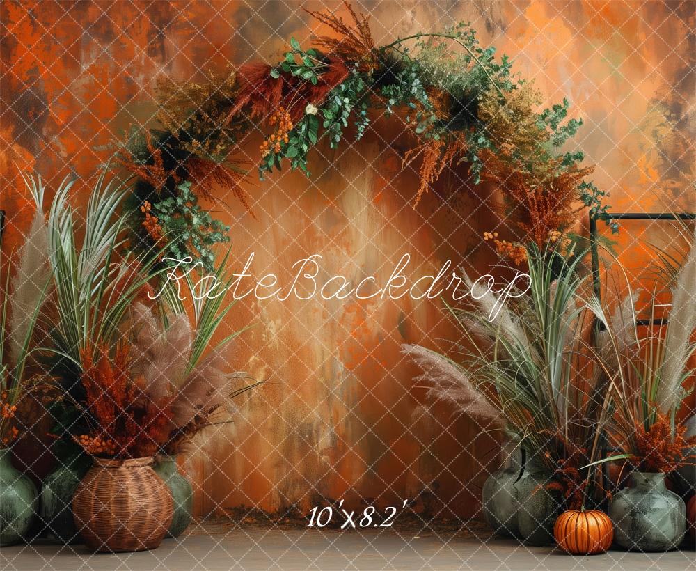 Kate Orange Autumn Archway Backdrop Designed by Patty Robert - Kate Backdrop AU