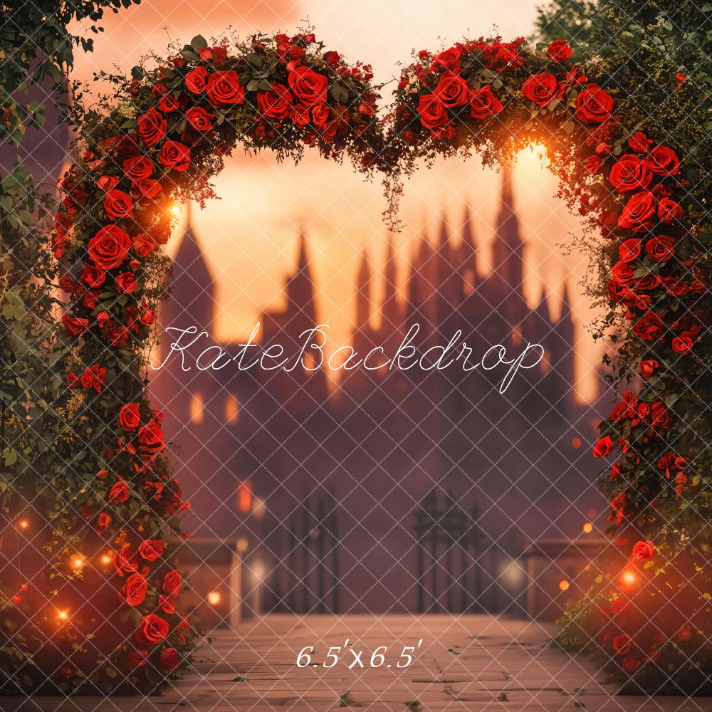 Kate Heart Rose Arch Floral Backdrop Designed by Emetselch - Kate Backdrop AU