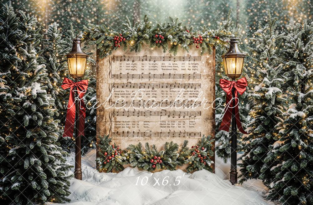 Kate Christmas Tree Music Sheet Backdrop Designed by Chain Photography - Kate Backdrop AU