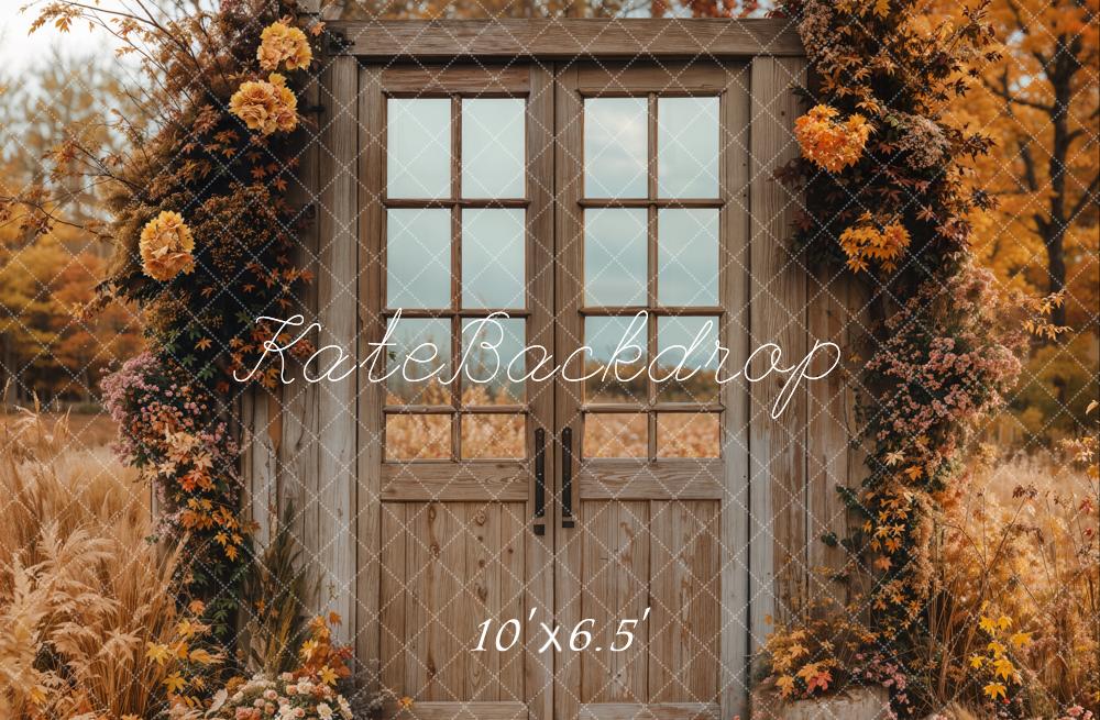 Kate Fall Vintage Wooden Door Backdrop Designed by Chain Photography - Kate Backdrop AU