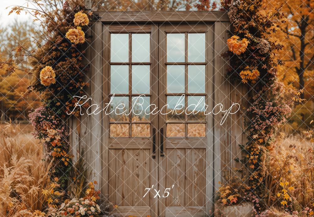 Kate Fall Vintage Wooden Door Backdrop Designed by Chain Photography - Kate Backdrop AU