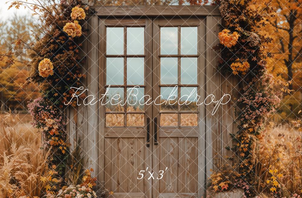 Kate Fall Vintage Wooden Door Backdrop Designed by Chain Photography - Kate Backdrop AU
