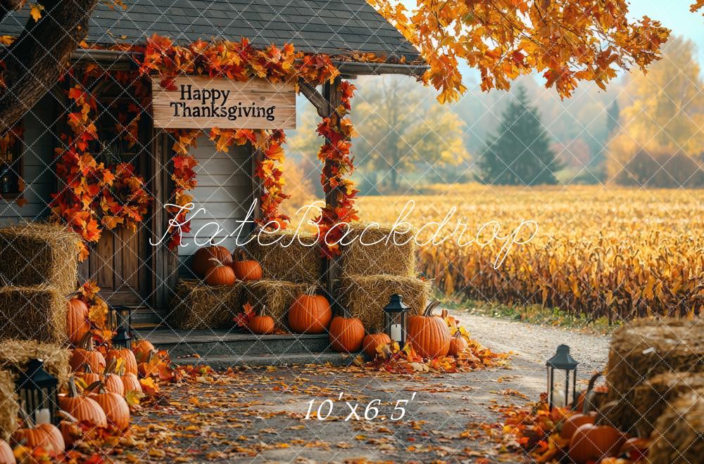 Kate Cabin Wheat Thanksgving Backdrop Designed by Mini MakeBelieve - Kate Backdrop AU