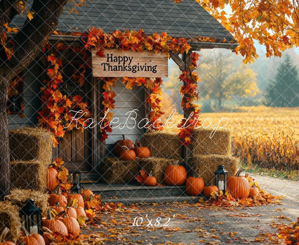 Kate Cabin Wheat Thanksgving Backdrop Designed by Mini MakeBelieve - Kate Backdrop AU