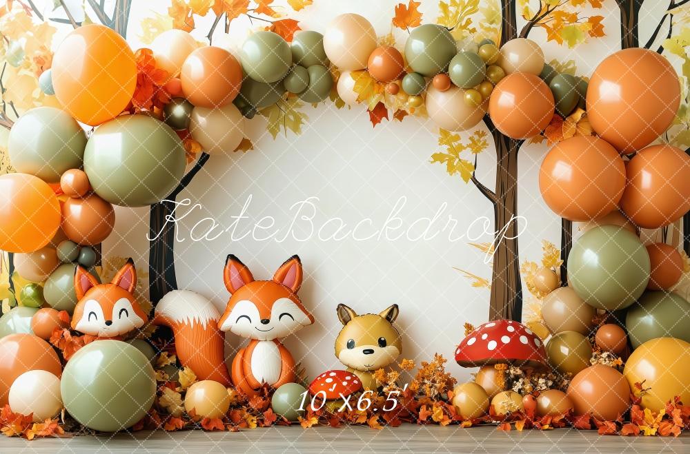 Kate Autumn Forest Foxes Backdrop Designed by Patty Robert - Kate Backdrop AU