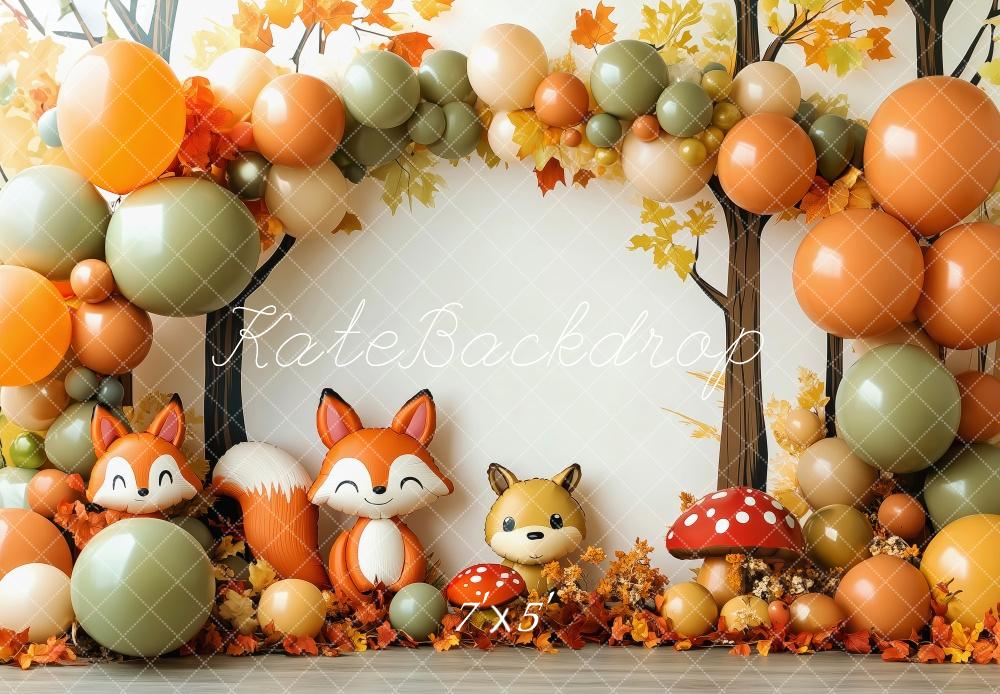 Kate Autumn Forest Foxes Backdrop Designed by Patty Robert - Kate Backdrop AU