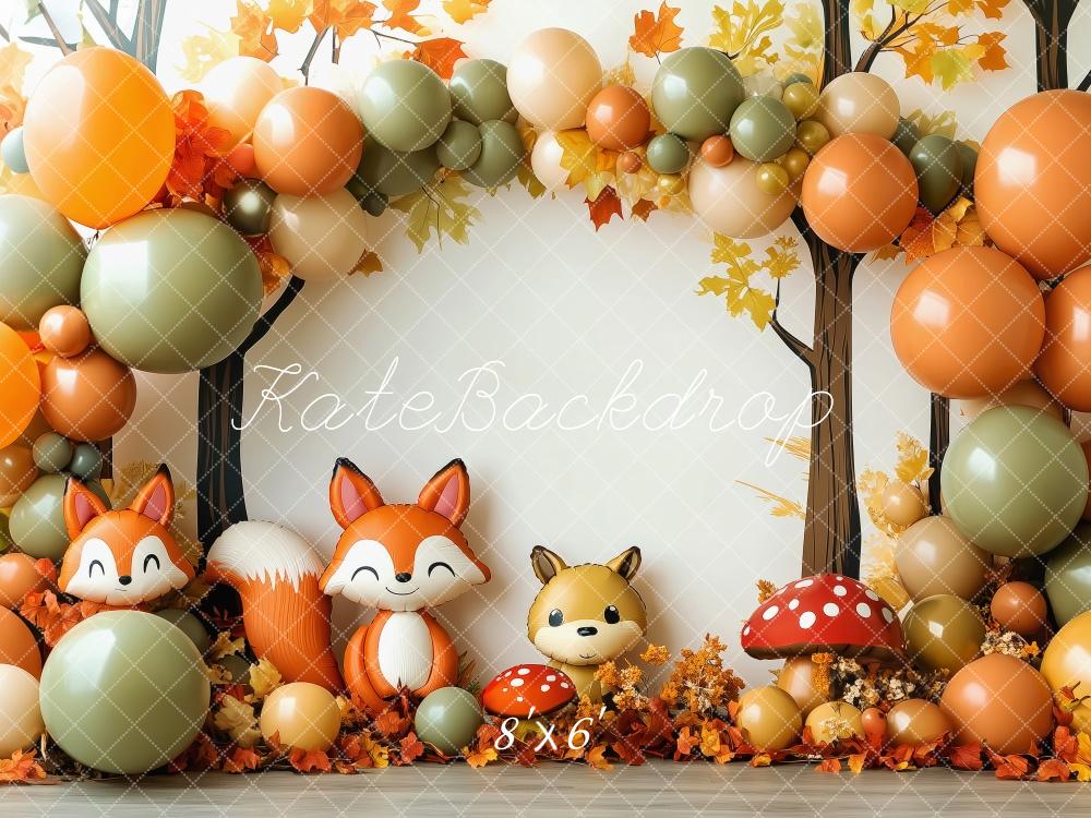 Kate Autumn Forest Foxes Backdrop Designed by Patty Robert - Kate Backdrop AU