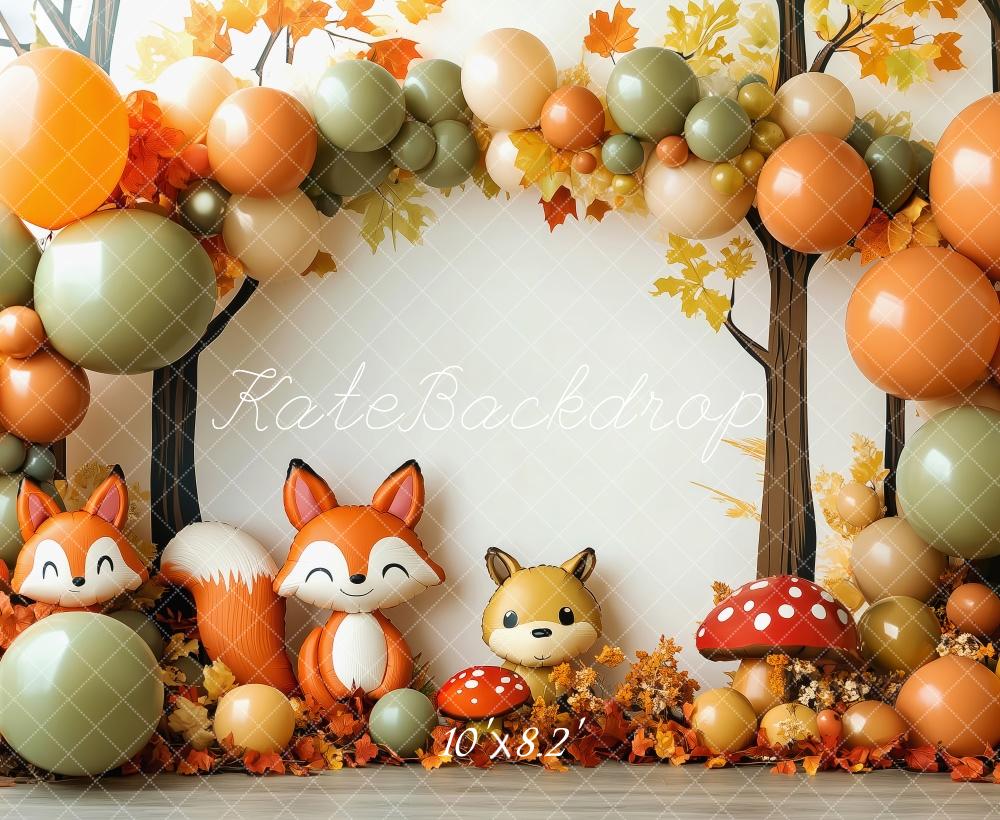 Kate Autumn Forest Foxes Backdrop Designed by Patty Robert - Kate Backdrop AU