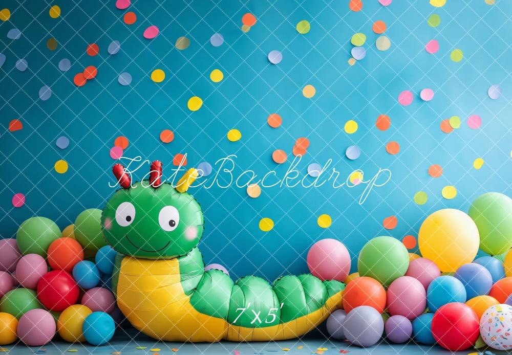 Kate Colorful Hungry Caterpillar Backdrop Designed by Patty Robert - Kate Backdrop AU