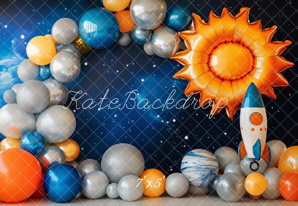 Kate Cosmic Rocket Cake Smash Backdrop Designed by Patty Robert - Kate Backdrop AU