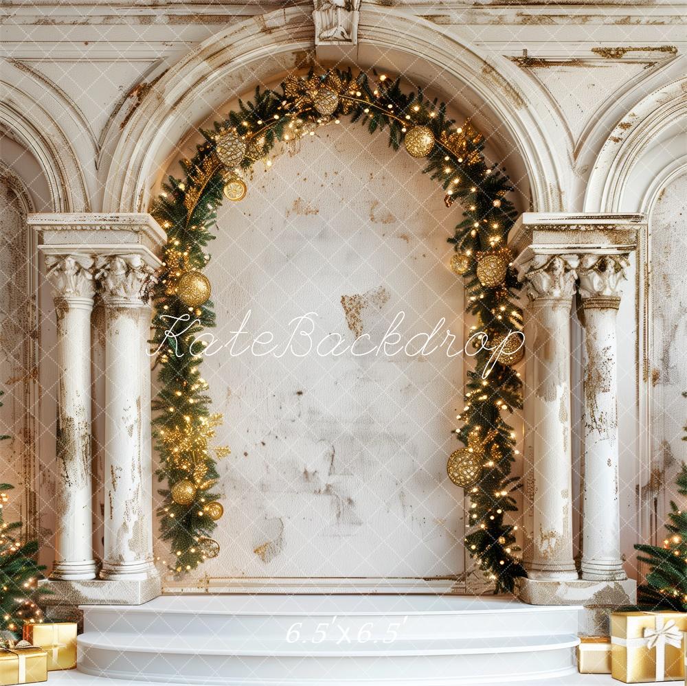 Kate Elegant Christmas Palace Backdrop Designed by Patty Robert - Kate Backdrop AU