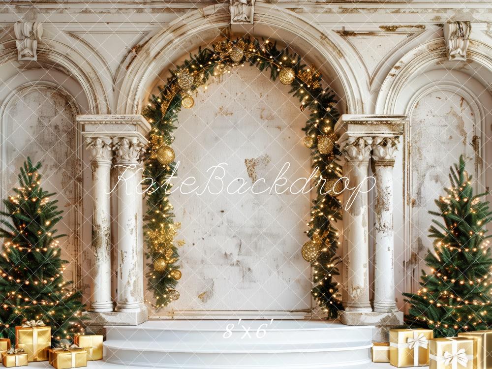 Kate Elegant Christmas Palace Backdrop Designed by Patty Robert - Kate Backdrop AU