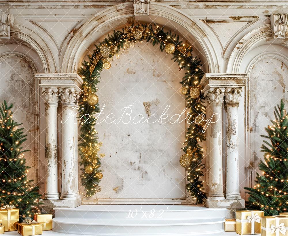 Kate Elegant Christmas Palace Backdrop Designed by Patty Robert - Kate Backdrop AU