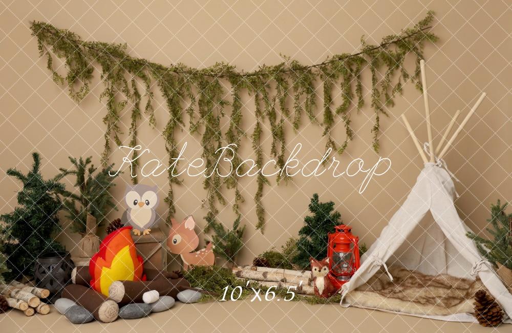 Kate Camping Birthday Backdrop Designed by Melissa King - Kate Backdrop AU