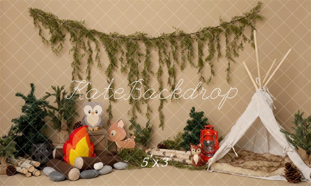 Kate Camping Birthday Backdrop Designed by Melissa King - Kate Backdrop AU