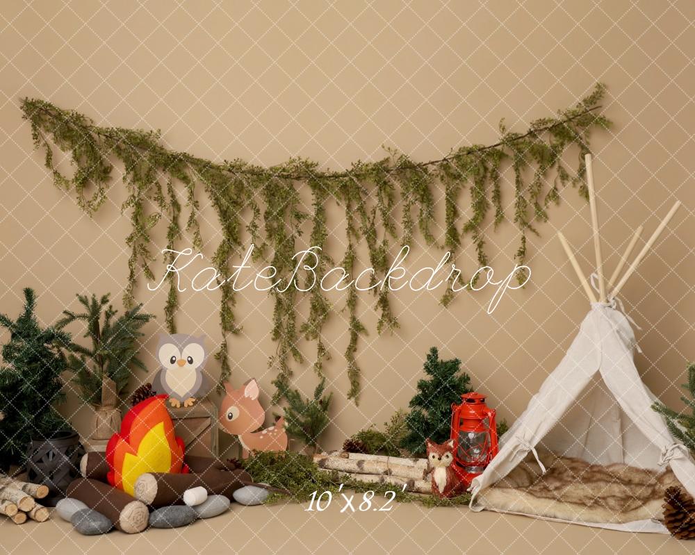 Kate Camping Birthday Backdrop Designed by Melissa King - Kate Backdrop AU