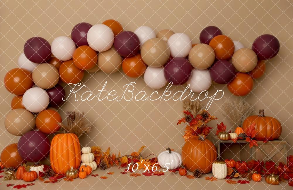 Kate Fall Burgundy and Orange Birthday Backdrop Designed by Melissa King - Kate Backdrop AU