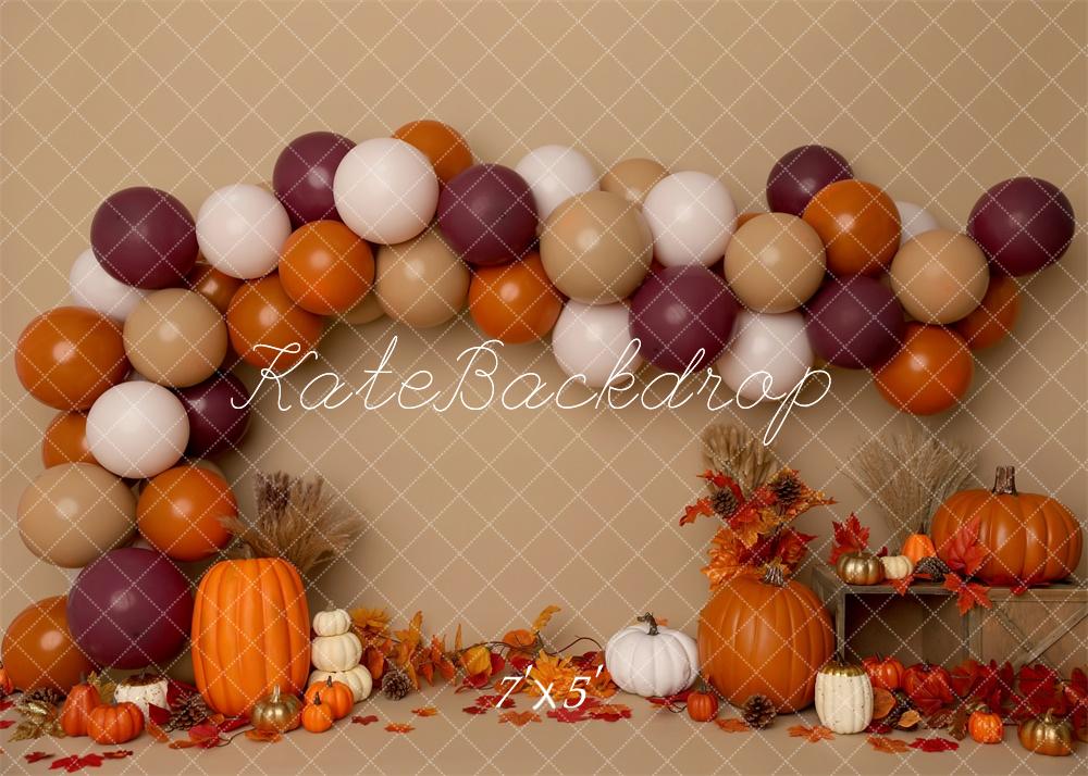 Kate Fall Burgundy and Orange Birthday Backdrop Designed by Melissa King - Kate Backdrop AU
