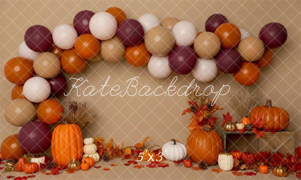 Kate Fall Burgundy and Orange Birthday Backdrop Designed by Melissa King - Kate Backdrop AU