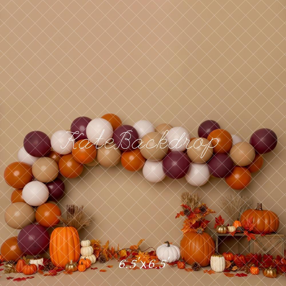 Kate Fall Burgundy and Orange Birthday Backdrop Designed by Melissa King - Kate Backdrop AU