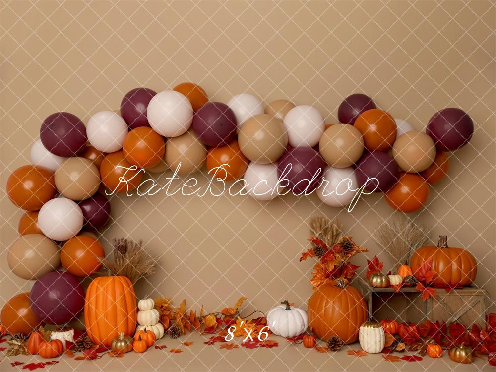 Kate Fall Burgundy and Orange Birthday Backdrop Designed by Melissa King - Kate Backdrop AU
