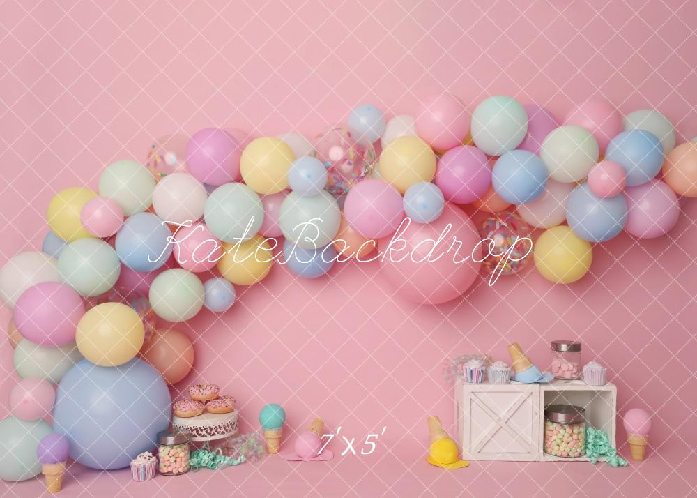 Kate Ice Cream Birthday Backdrop Designed by Melissa King - Kate Backdrop AU