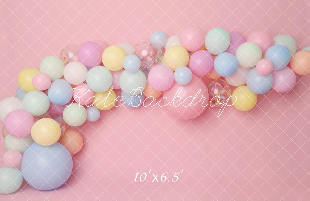 Kate Pink Balloon Birthday Backdrop Designed by Melissa King - Kate Backdrop AU