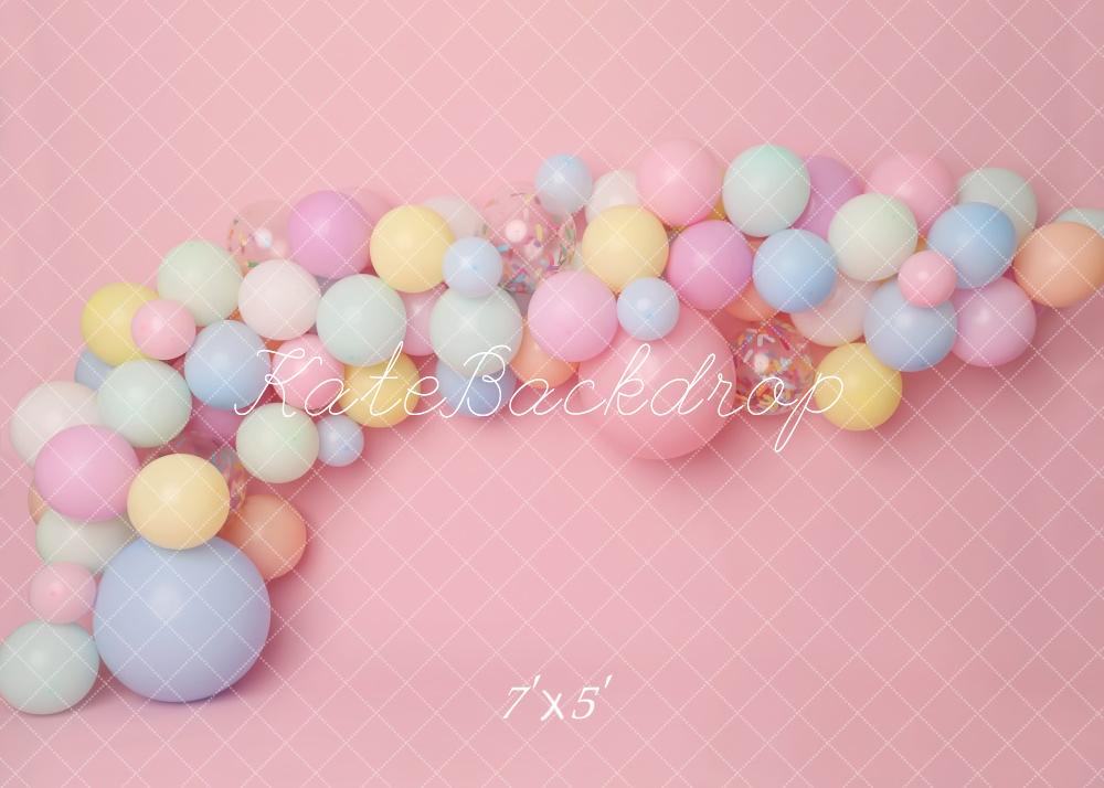 Kate Pink Balloon Birthday Backdrop Designed by Melissa King - Kate Backdrop AU