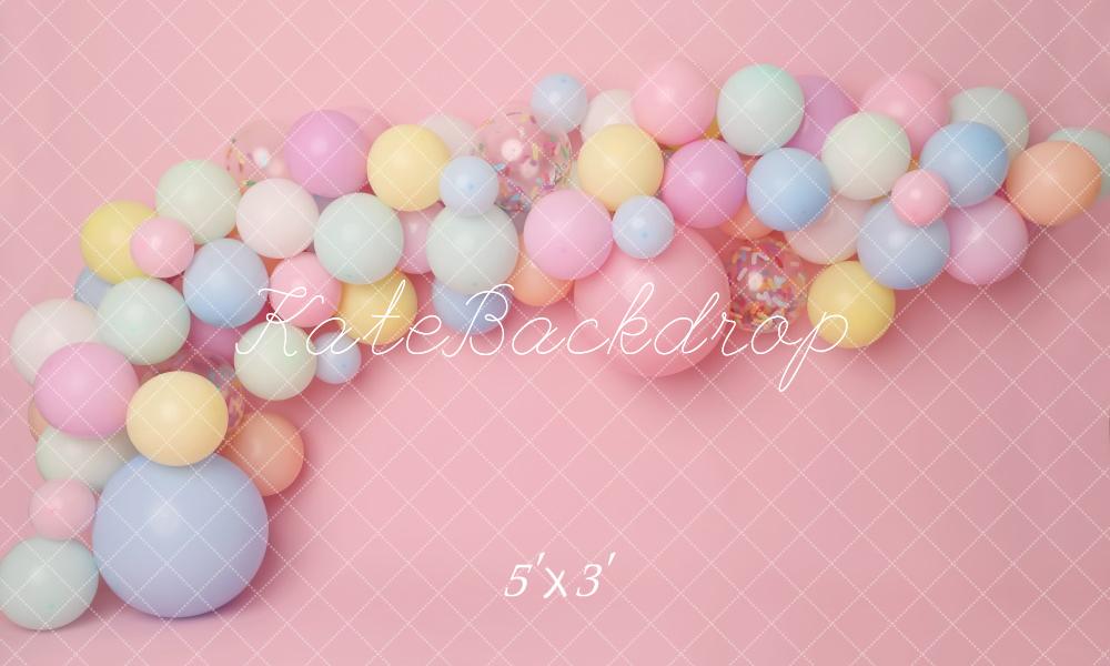 Kate Pink Balloon Birthday Backdrop Designed by Melissa King - Kate Backdrop AU