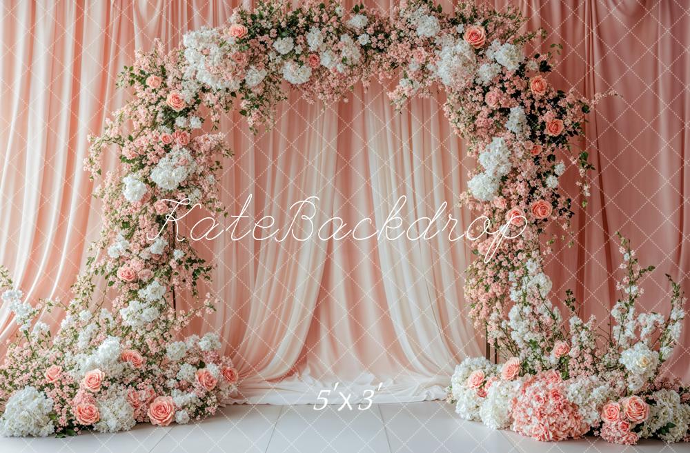 Kate Spring Flower Arch Pink Wedding Backdrop Designed by Emetselch