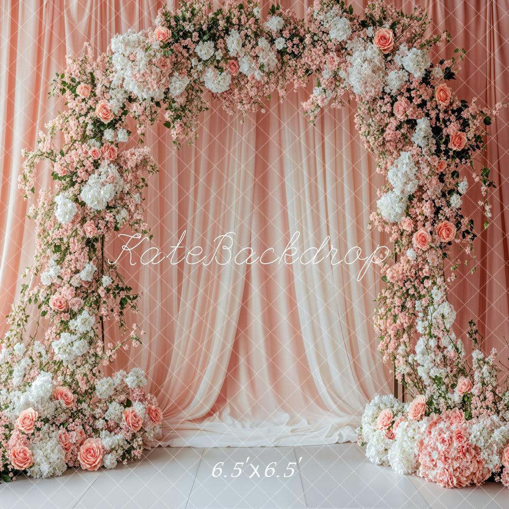 Kate Spring Flower Arch Pink Wedding Backdrop Designed by Emetselch